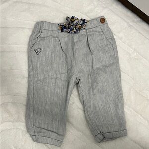 Zara Gray Kids Bottoms with Patterned Waistband